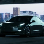 Tesla Model 3 blue 03